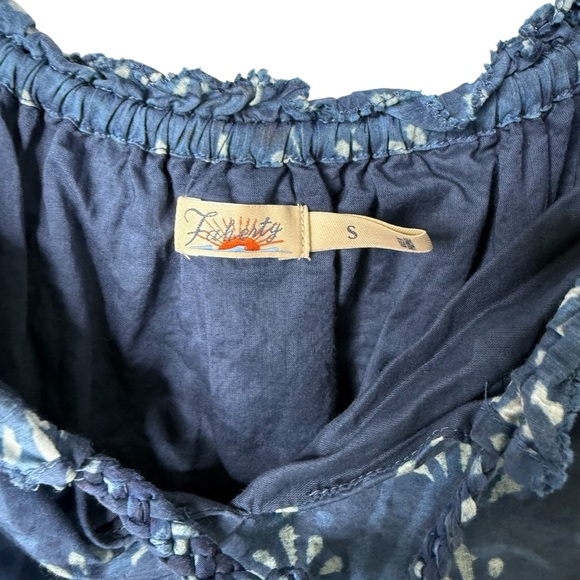 Faherty Sun Chaser Maxi Dress Blue Size Small Boho Beach Summer - Picture 4 of 6